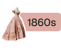 Étiquette de robe de soirée – années 1860